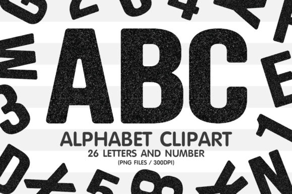 Black Glitter Alphabet Clipart PNG: A Designer's Guide