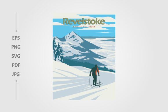Capture the Slopes: Revelstoke Mountain Ski Resort Poster Design