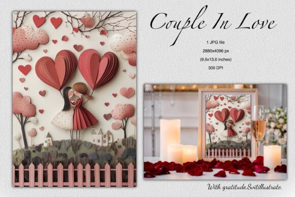 Celebrate Love with a Sweet Paper Cut Illustration