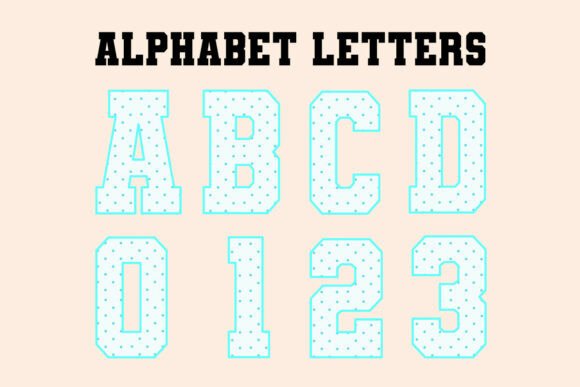 Designing with the Autism Blue Polka Dots Sport Alphabet