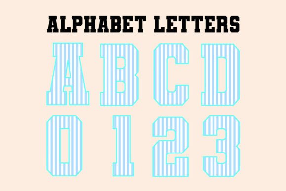 Light Blue Strips Alphabet Letters Png: A Fresh Take on Digital Typography