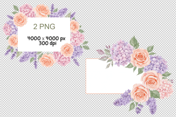 Pastel Floral Frame: Watercolor Border for Elegant Design