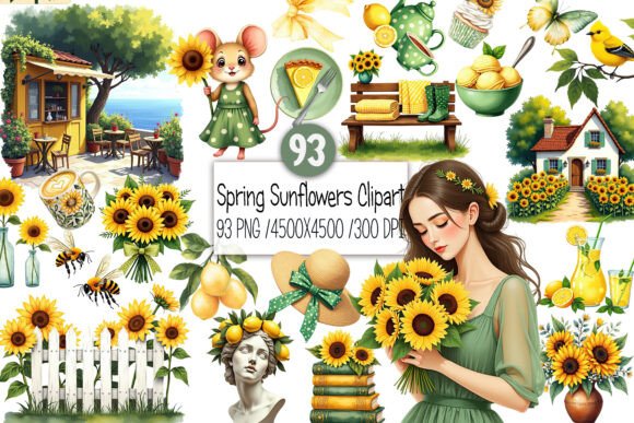 Spring Sunflowers Clipart: A Visual Guide for Your Projects