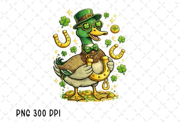 St. Patrick's Day PNG: A Mallard Duck Design for Your Projects