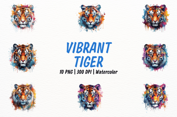 Unleashing the Beast: The Vibrant Tiger Portrait with Paint Splash Collection